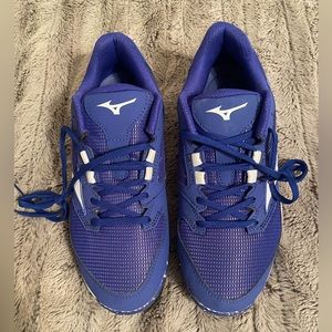 Boys Mizuno Dominant All Surface Shoe. Size 6. Blue/white. NWOT